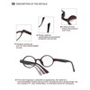 HEEYYOK 2.0 Round Reading Glasses For Women Men 5-Pack,Spring Hinge,Retro