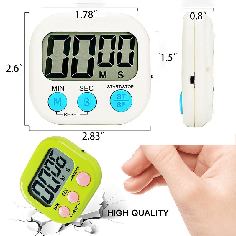 Kitchen Timer Digital for Teachers Kids Cooking with Magnetic and