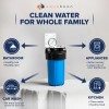 AquaBoon Big Blue 10" Whole House Water Filter System 1"+