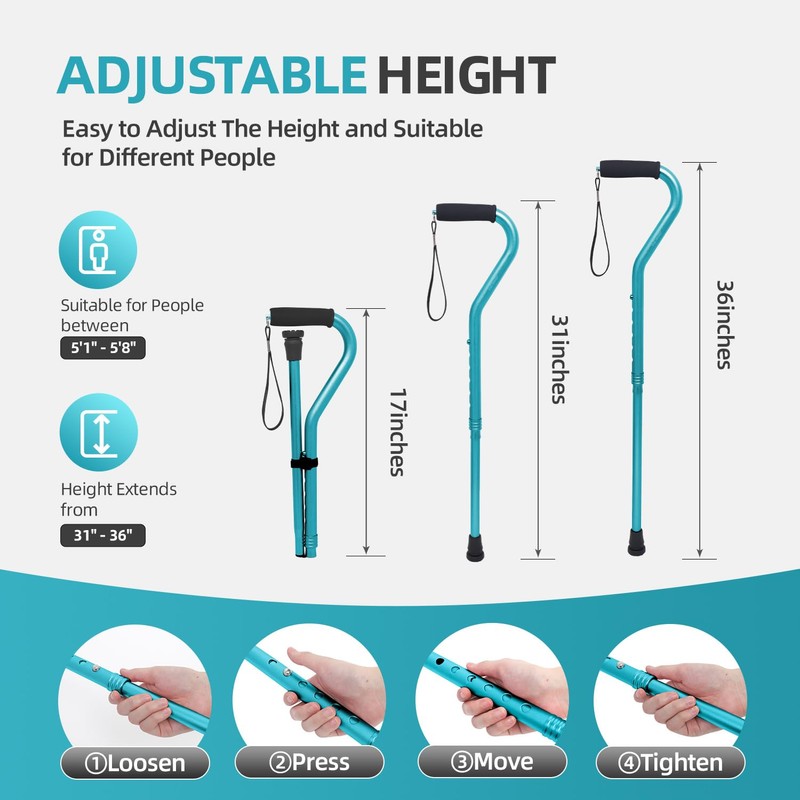 BeneCane Walking Cane for Men & Women Adjustable Cane with
