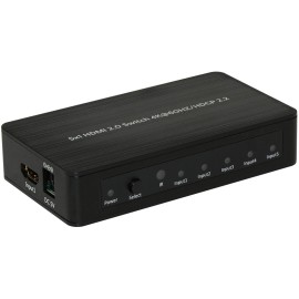Parts Express HDMI 2.0 4K 60 Hz 5-Input 1-Output HDCP 2.2 Switch