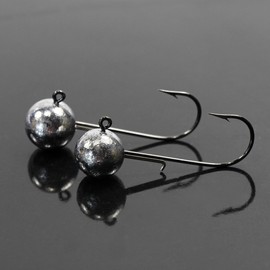 Croch Set of 30 Jig Hooks with Round Jig Heads for Rubber Fish for Predatory Fishing, Fishing Hook Set with Different Sizes 5 g/7 g/10 g/14 g/17 g/20 g