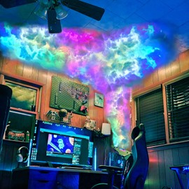 Neptten Cloud LED Lights for Ceiling. 3D Thunder Clouds Light Music Sync LED Storm Cotton Kits with Multicolor Changing Strip. Thundercloud DIY Set for Gaming Room & Basement décor