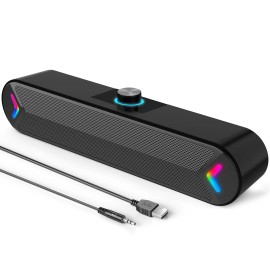 LENRUE Bocinas Grandes Amplificadas Para Sala Computadora Tv Laptop Gamer Potentes Pc