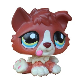 LPSCB Custom-Made Baby for Collie 1542 Red Dog 1 Inch Puppy Mini Bobble Head Pet Shop Toys, Pink
