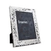 Frametigo Silver Plated Hammered Photo Frame - Fits Photo Size