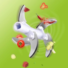 3 Cup Quick Pull Manual Vegetable Chopper for Onion Garlic Herbs Meat Salad