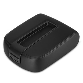Black Center Console Cover Armrest Lids with Base for 07-13 Chevy Avalanche Suburban Tahoe, 07-14 Silverado/GMC Sierra 1500 2500HD 3500HD, Yukon XL, Replace 15217111 15941534 19328718