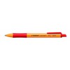 STABILO Pack of 3 Retractable Ballpoint Pens 0.5mm Line Red