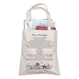BLUPARK Vintage Cowboy Music Tote Bag Singer Inspired Gift Western Singer Tote Country Music Fan Gift Country Concert Canvas Tote Bag (Fear Fridays Tote)
