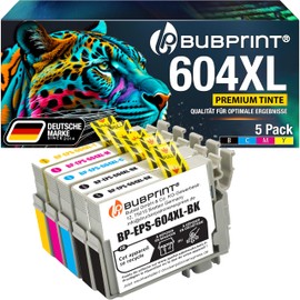 Bubprint 5 604XL Multipack Printer Cartridges Compatible with Epson 604 XL for Epson Expression Home XP-2200 XP-2205 XP-3200 XP-4200 XP-4205 Workforce WF2910DWF WF2930DWF WF2935DWF WF2950DWF