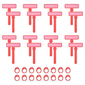 PATIKIL 16Pcs Guided Reading Strips Colorful Text Overlays Reading Bookmark with Finger Rings for Children Classroom Teacher, Red