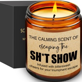 Scented Candles - Farewell Gifts for Coworkers, Boss, Work Bestie, Moving Away Gift for Friends, Funny Retirement Gift for Women, Men - Coworker Leaving Gifts, New Beginnings Goodbye Presents