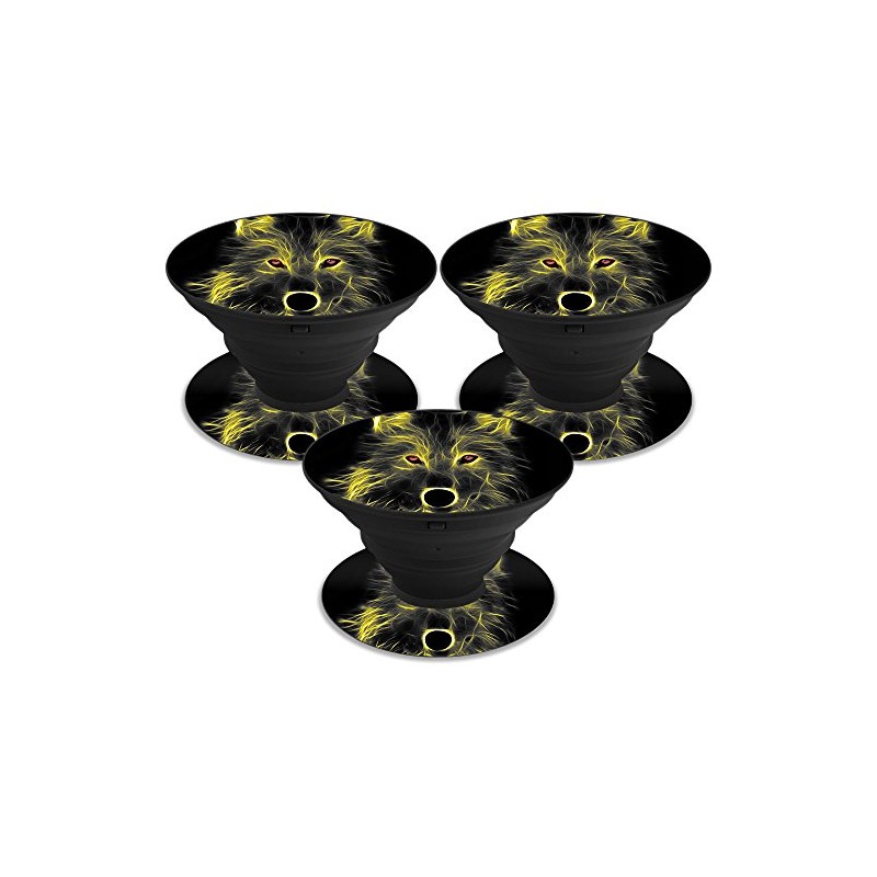 MightySkins Skin Compatible with PopSocket PopSocket - Neon Wolf |