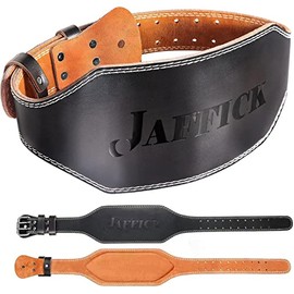 Jaffick Weight lifting Belt for 7MM Leather Pro Power Gym Belt Heavy Duty 4 Inch Wide Strong Stabilizing Back Support for Men Women Deadlifts Squats  