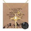 Oneress Trendy Faith Cross Necklace - Gold Heart Shape Pendant