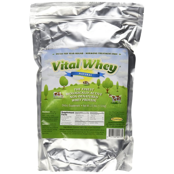 Well Wisdom Proteins Vital Whey Natural, 2.5 Pound