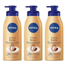 NIVEA Lotion Cocoa Butter 16.9 Ounce Pump (Dry To Very Dry Skin) (500ml) (3 Pack)