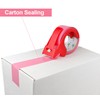 BOMEI PACK Pink Packing Tape with Dispenser, 2.6 Mil 1.88