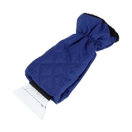 Partuto 1pc 40x17cm Universal Car Ice Scraper Glove - Insulated Warm Mitt Glove W/Snow Frost Remover for Car Truck Windscreen Portable - Waterproof Fabric Blue