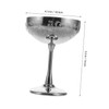 Mobestech Stainless Steel Floral Pattern Goblet Footed Wine Cup for