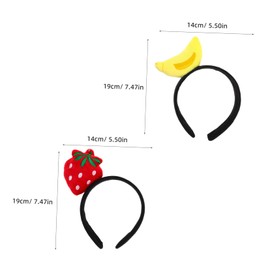 FOMIYES 2pcs Cartoon Fruit Headbands Lightweight Soft Hair Hoops for Women Playful Photo Props for Parties Cosplay Live Streaming Accessories