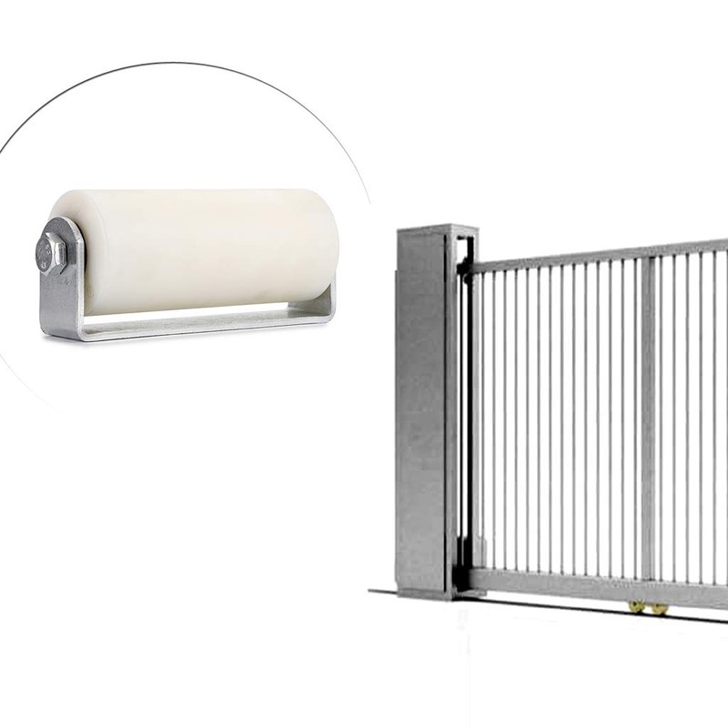 Skelang 6" Slide Gate Guide Roller with Post Welded Bracket,