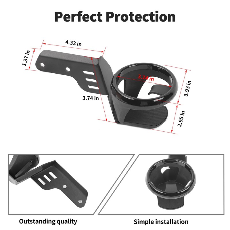 JWWY for Bronco Front Door Cup Holder Drink Holder on