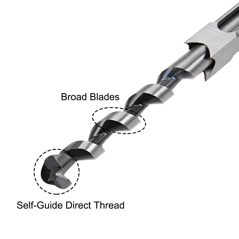 uxcell Square Hole Drill Bit, 1/2 Inch High-Carbon Steel Hollow