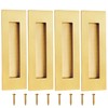 Malimali 6 Inch Gold Recessed Finger Flush Pulls for Pocket