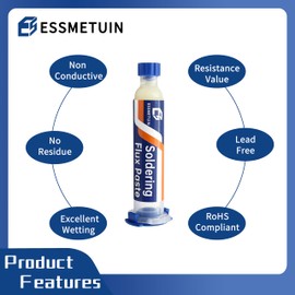 Desoldering Wick and Soldering Flux Paste for Electronics Repair, No Clean Flux(10CC), Solder Removal Kit
