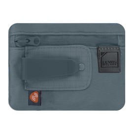 Lewis N. Clark RFID Blocking Hidden Clip Stash Money Belt Travel Pouch + Credit Card/Id Holder for Women & Men, Charcoal, One Size