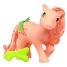 My Little Pony | Cherries Jubilee Classic Pony | Retro Horse Gifts for Girls and Boys, Collectable Vintage Horse Toys for Kids, Unicorn Toys for Boys and Girls Ages 4+ | Basic Fun 35289 , Red