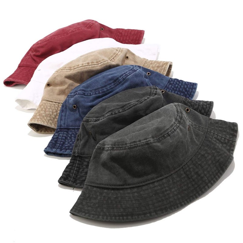 Yixda Vintage Cotton Fishing Hat Sun Hat Washed Retro Outdoor