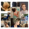 Tousled Updo Messy Bun Hair Pieces, Synthetic Wavy Extension Ponytail