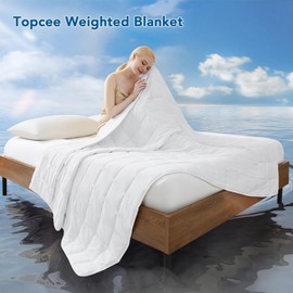 Topcee Weighted Blanket for Adults (20 lbs, 60" x 80") Queen Size Soft Cooling Heavy Blanket Sleeping, Apply to 190-210 lbs Body, Thick Breathable Blanket with Glass Bead, Easy Care