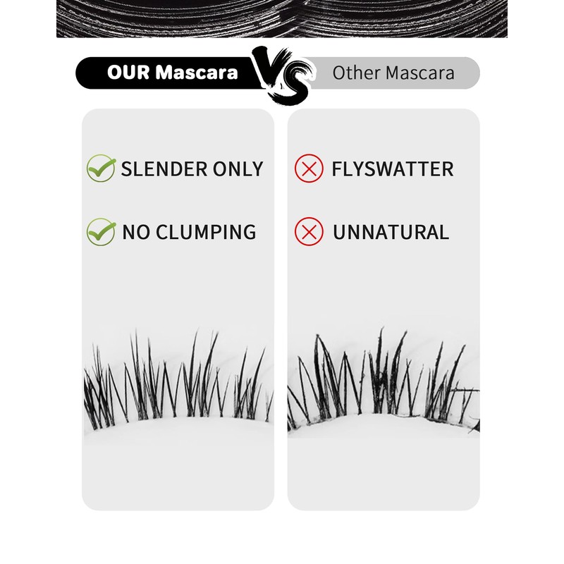 Iron Wand Mascara - Waterproof Tubing Mascara for Length &