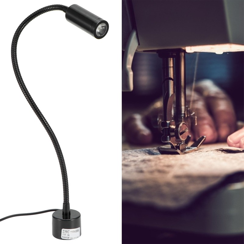 Adjustable Gooseneck LED Working Light with Magnetic Base for CNC