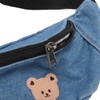 Kids Cool Waist Bag Bear Pattern Adjustable Button Small Canvas