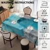 Modern Tablecloth 140 x 200 cm Turquoise Art Painting Tablecloth