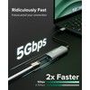 Plugable 5Gbps USB-C Ethernet Adapter | 5000Mbps Wired Network for