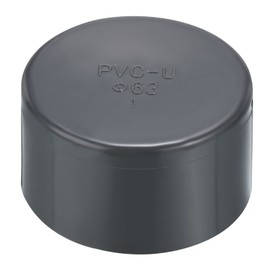 PATIKIL 63 mm UPVC Pipe End Caps Connector, Furniture Connector Coupling Socket for DIY, Garden, Grey