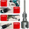Electric Drill Compatible PVC Pipe Threader Kit, PVC Thread Maker