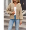 Yousify Womens Open Front Cardigan Sweaters Casual Cable Knit Long
