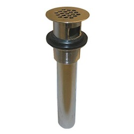 LASCO 03-4601 1-1/4-Inch by 6-Inch Chrome Plated Cast Brass Grid Strainer Drain for Lavatory