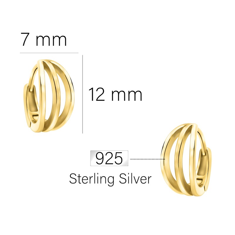 SOFIA MILANI - Women's Earrings 925 Silver - Geometry Creole
