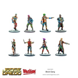 Mega-City Block Gang - Miniatures for Judge Dredd by Warlord Games - Highly Detailed 2000AD Miniatures for Table-top Wargaming