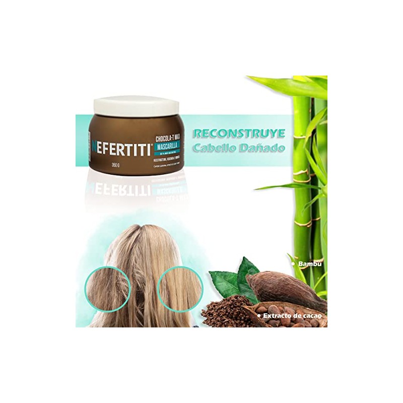 Nefertiti Kit Nefertiti Chocola-T Max Mascarilla Doble Keratina Crema para