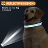 PWOD Reflective Dog Collar, Adjustable Soft Neoprene Padded Nylon Pet