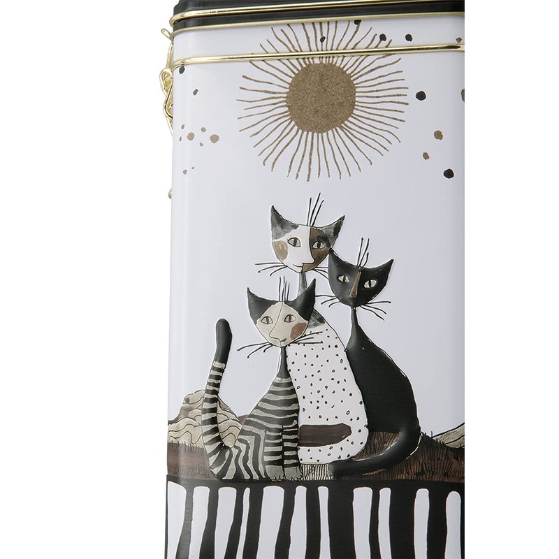 Fridolin Rosina Wachtmeister: Cats, Sepia Metal Storage Container with Lock